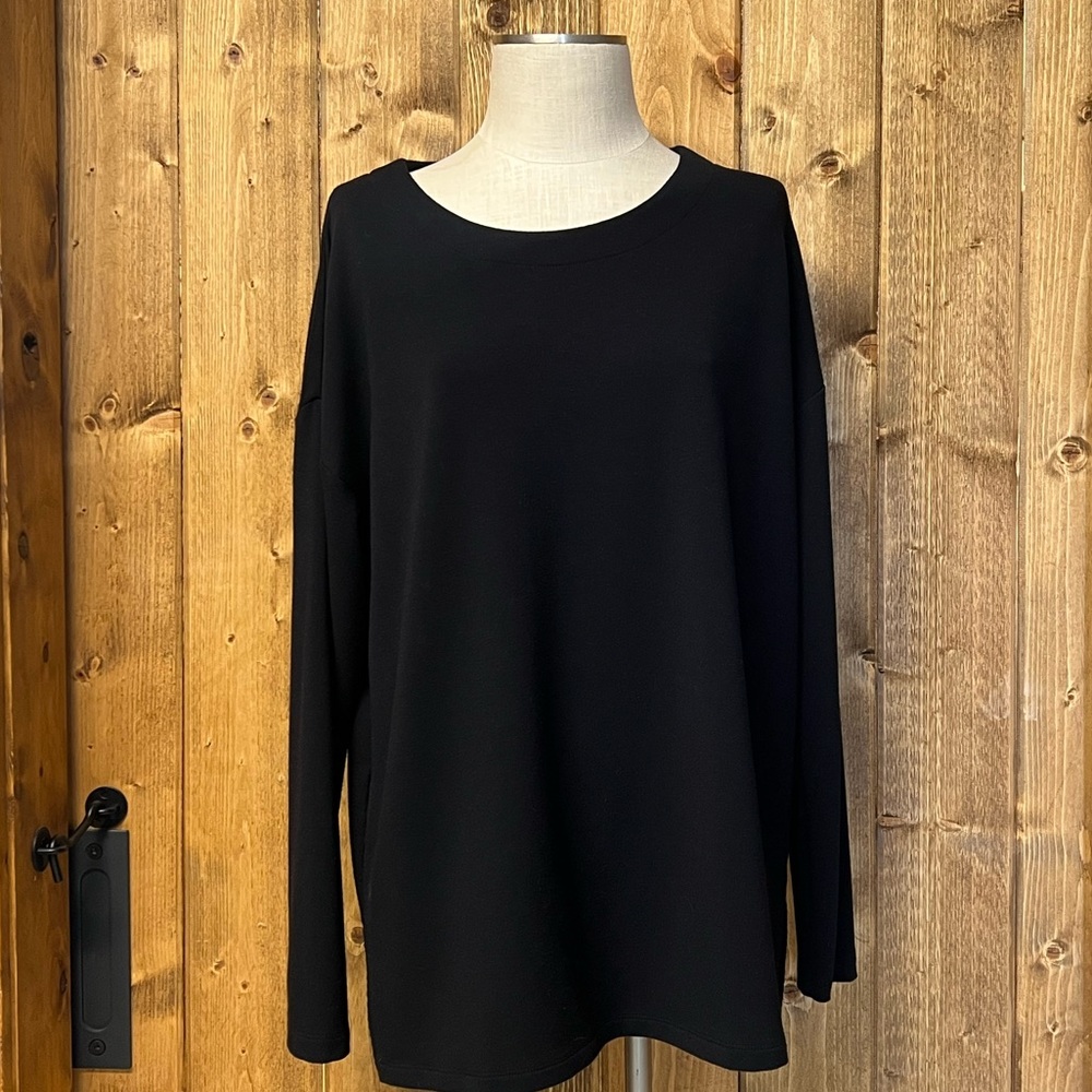 Banana Republic XL Black Long Sleeve Shirt Closet Staple Casual Loungewear - Picture 2 of 8